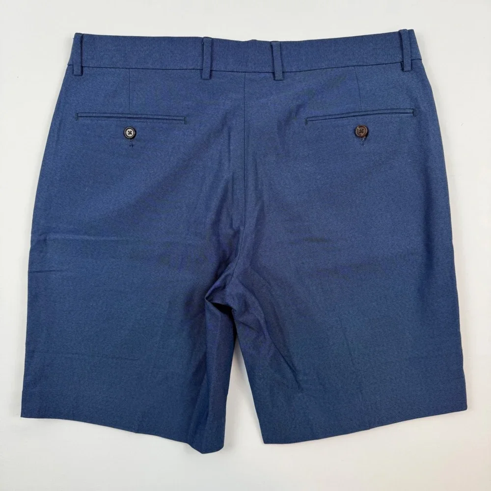 FootJoy 1857 Mens Navy Blue Cotton Blend Stretch Golf Shorts Size 34